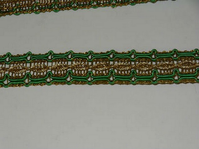 galon ancien or et vert menthe (ref : AA-1047)