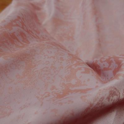 Satin lycra vieux rose fleuri 3 