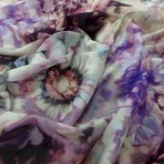 Voile de coton tie and dye prune violet 5 